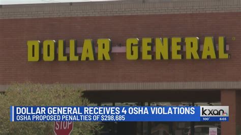 OSHA cites Dollar General Austin location for safety violations