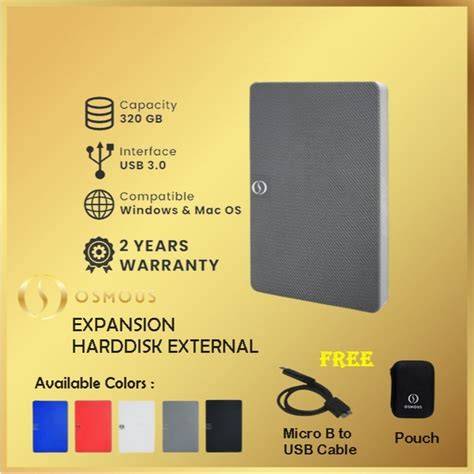 Osmous Expansion Hardisk HDD External 320GB USB 3.0 - raincitystudios.com