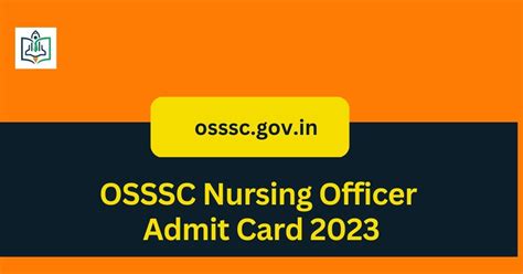 OSSSC Nursing Officer Admit Card 2024 Out - Download Link …