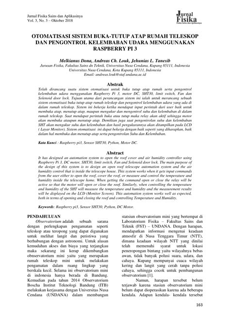 Otomatisasi Sistem Buka-tutup Atap Rumah Teleskop Dan ... - Neliti - wintechmobiles.com
