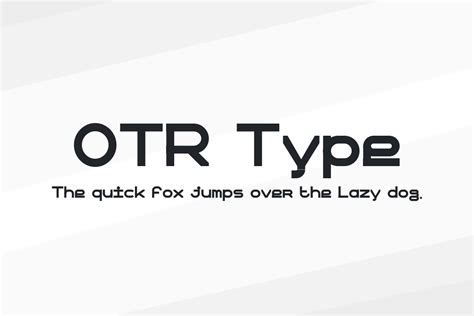 OTR Type Font - Download Free Font