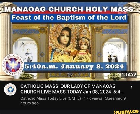 OUR LADY OF MANAOAG LIVE MASS TODAY January 9, 2024