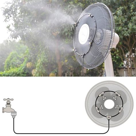 Outdoor Fan Misting Kit Cooling System Water Spray Tube For Patio ... - raincitystudios.com