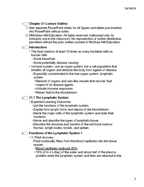 Outline Chapter 21 The Lymphatic and Immune System.pdf -... - muktibox.com