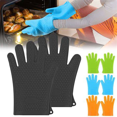 Oven Gloves with Fingers - 932°F Extreme Heat Proof … - raincitystudios.com