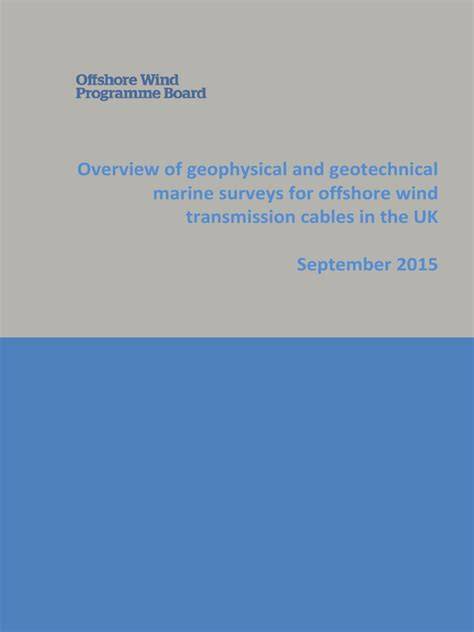 Overview of geophysical and geotechnical marine surveys for offshore ... - raincitystudios.com