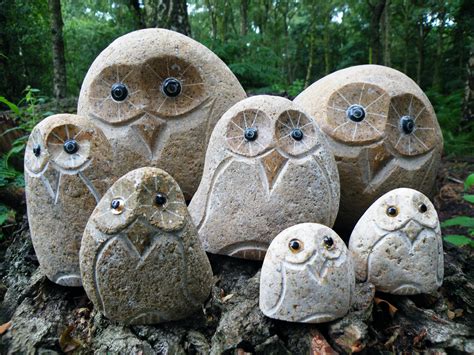 Owl Carving Assorted Stones - muktibox.com