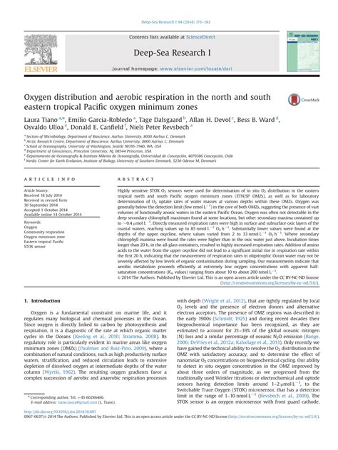 Oxygen distribution and aerobic respiration in the north and south ... - raincitystudios.com