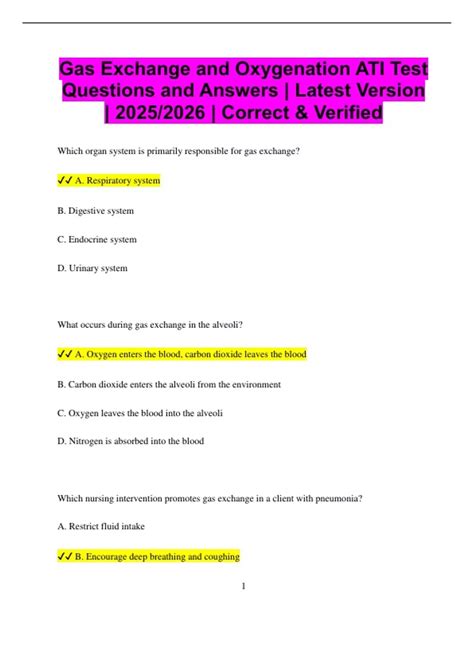 Oxygenation and Gas Exchange Practice Test - Quizlet - muktibox.com