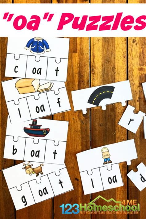 Oa Phonics Printable Games Learning How to Read