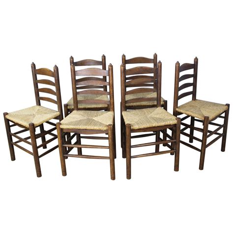 Oak Church Chairs., Set of 6 for sale at Pamono