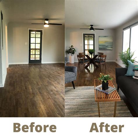 Oak Trim Before And After Home Staging
