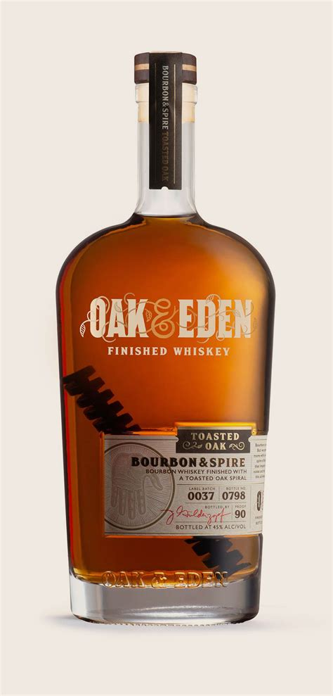 Jul 8, 2021 · Oak & Eden Finished Whiskey – Bourbon & Spire Toasted Oak Collection: Toasted Oak Spire – Label Batch 0067 – Bottle No. 0447 Proof: 90 Age: NAH – 2+ Years Distillery: Bottled by Sanctified Spirits. Distilled by MGP (Indiana) Type: Bourbon Whiskey Finished Mash: (Estimated) 60% Corn, 36% Rye, 4% Barley Website: Oak & Eden . 