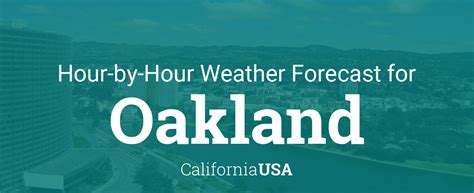 Find the most current and reliable hourly weather forecasts, storm alerts, reports and information for Oakland, CA, US with The Weather Network.. 