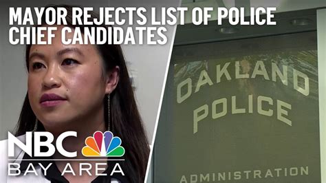 Oakland mayor rejects all finalists for vacant police chief position