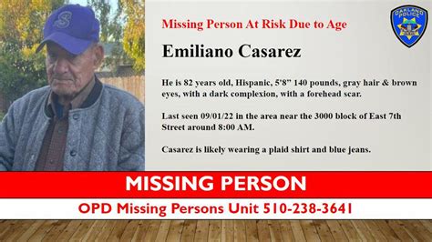 Oakland missing person considered at risk