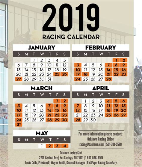Oaklawn racing schedule for 2023. by Wally Hall | April 13, 2023 at 2:22 a.m. As what has become expected the world of thoroughbred racing, Saturday is a huge day at Oaklawn Racing Casino Resort with two major stakes races that ... 