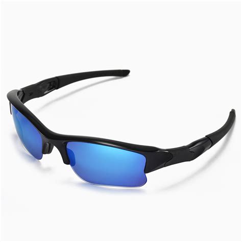 Oakley Flak Jacke XLJ Sonnenbrille poliert weiß Deep Water ... - eBay