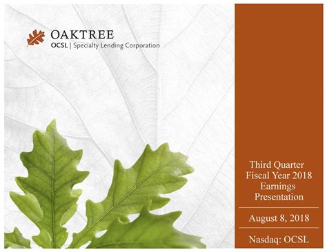 Oaktree Specialty Lending: Fiscal Q3 Earnings Snapshot