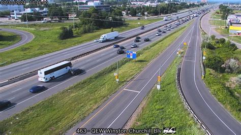 Oakville: QEW near Winston Churchill Boulevard Traffic Cam