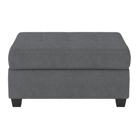 OakvillePark Granby Microfiber Fabric Upholstered Storage Ottoman ...