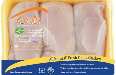 Oasis halal chicken. 4 pieces per package. Package weights vary (2.20 - 3.10 lbs.) You will be charged accordingly. 