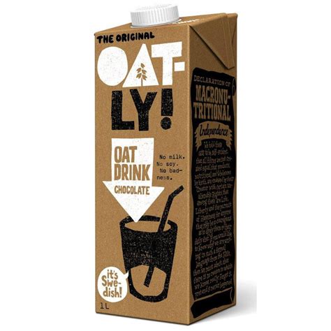 Oatly chocolate milk. It is free from lactose, milk protein or soya but full of oats blended with cocoa powder. We also love that Oatly is certified free from glyphosate, third-party ... 