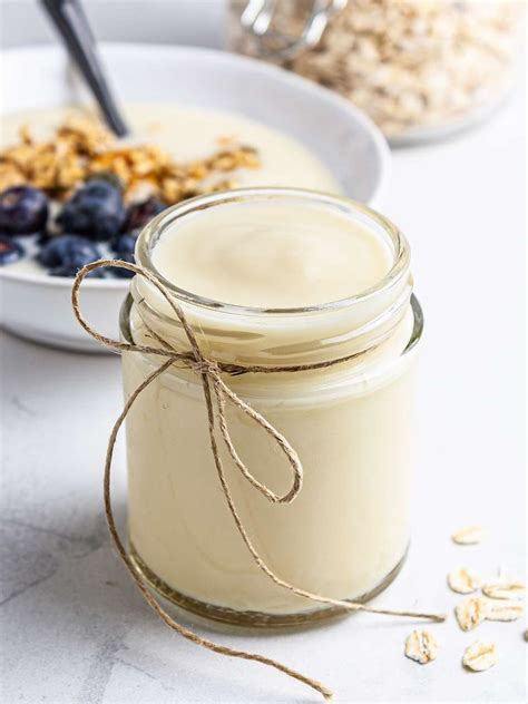 Oatmilk yogurt. Ingredient list: Oat Yogurt (Oatmilk (water, oats), low erucic acid rapeseed oil, potato starch. Contains 2% or less of: dextrose, pea protein, potato ... 