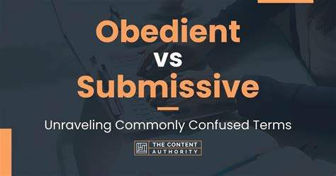 Obedient vs Submissive - What