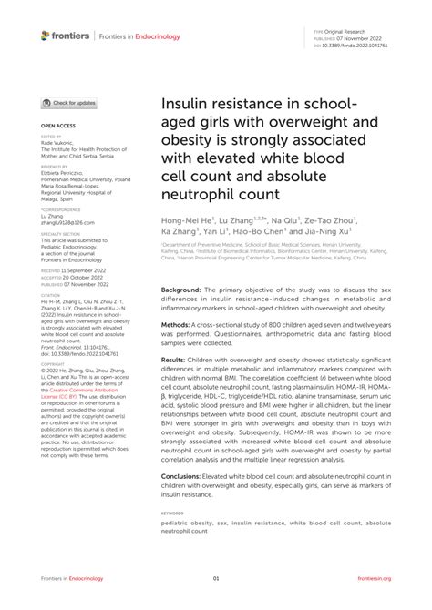 Obesity and the white blood cell count: changes with