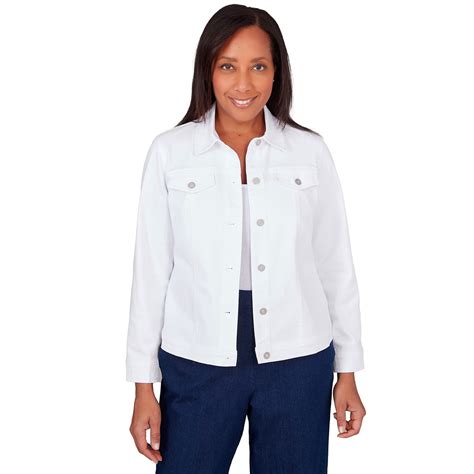 Obeymeyer womens petite jacket.  A popular and flattering transitional design accommodates a...