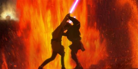This is Anakin and Obi-wan's final fight in Revenge of the Sith but their voices are their clone wars actors (Matt Lanter and James Arnold Taylor). The Voice.... 
