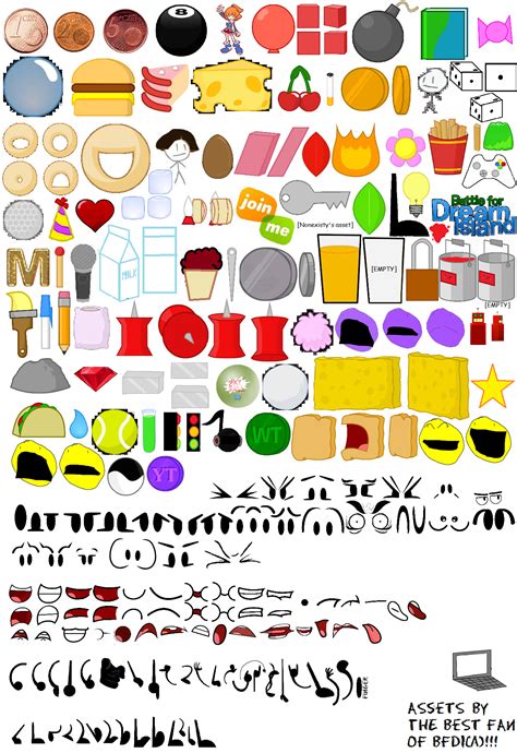 These are the assets of Object Overload. Thanks to experienced users for ripping these assets. Do not add fanmade poses. If you wanna add them so bad, add them here. If you like/want to see the face and limb assets, then go to these links: Weird face assets Faces and Limbs (BFDI Wiki) Fan Art Assets (BFDI Wiki) Assets and Weird Faces (Object ….