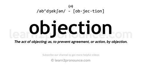 Objection Meaning YouTube