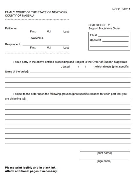 Objection Sheet Template Free Sheet Templates