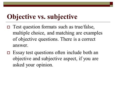 Objective Questions Vs Subjective Questions