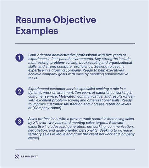 Objective in a resume