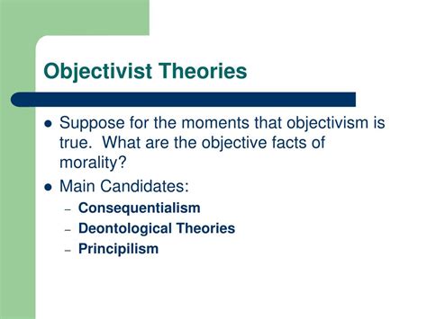 Objectivist theories