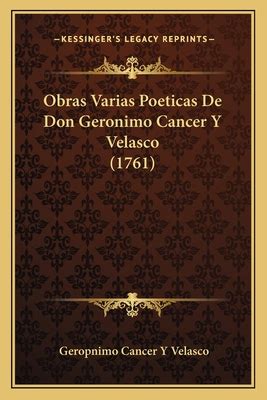 Obras varias poéticas de don geronimo cáncer y velasco. - Instructor manual for modern mathematical statistics.
