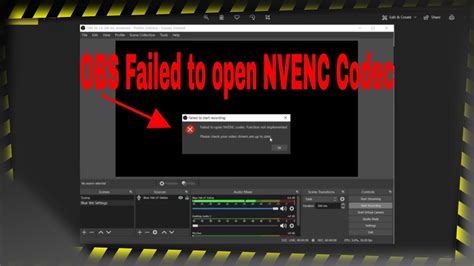 OBS Failed to open NVENC Codec - Problem Solved OXdesign 584 subscribers Subscribe Subscribed 746 92K views 2 years ago Link to Download NVIDIA Driver: https://www.nvidia.com/download/index....... 