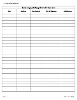 Observation Hours Log Sheet Form Fill Out and Sign Printable PDF