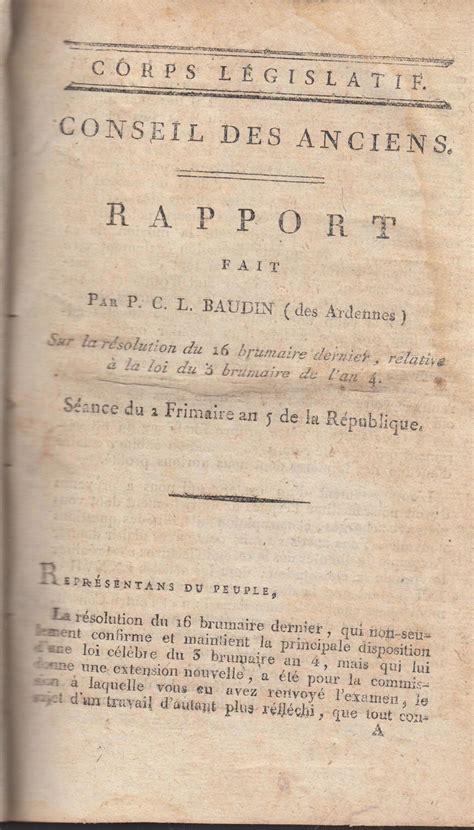 Observations sur la loi du 3 brumaire [an iv 25 octobre 1795]. - Baensch or mergus cichlid atlas vol 1.