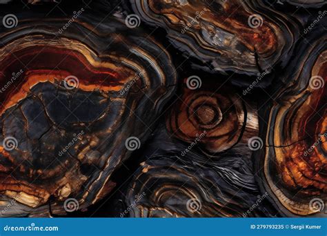 Obsidian Mineral Texture Seamless Pattern. AI Generated. RoyaltyFree