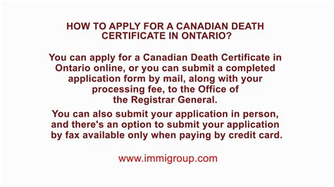 Obtaining a Death Certificate in Ontario A Comprehensive Guide