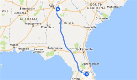 Ocala to Athens (Georgia) drive - plan a road trip