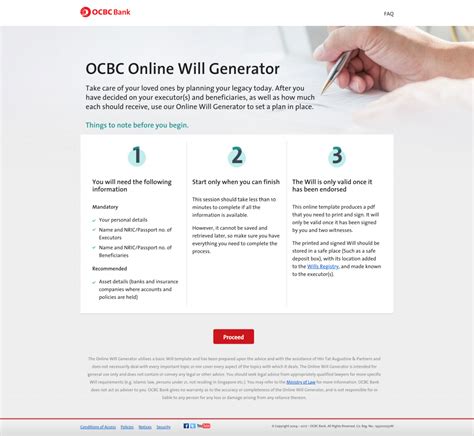 Ocbc free will writing template.  Developed in-house as part of OCBC Ban...