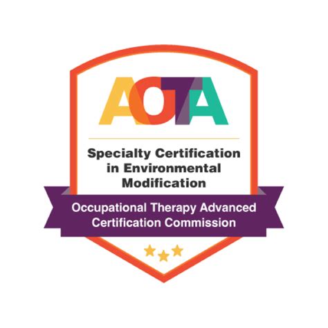 Occupational therapy environmental modification certification. .  ...