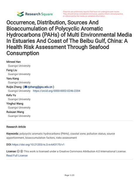 Occurrence, distribution, sources, and bioaccumulation of …