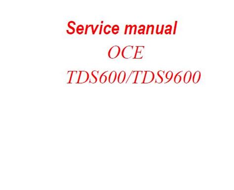 Oce tds600 tds9600 service manual parts list. - Volvo penta manual tamd 41 a.