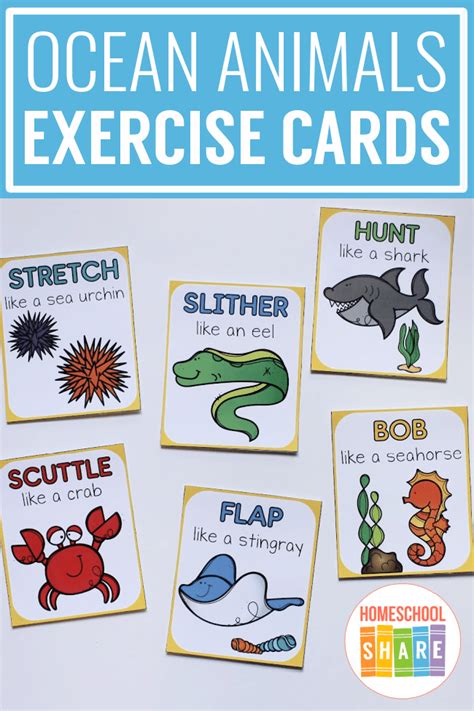 Ocean Animal Movement Cards - Homeschool Share